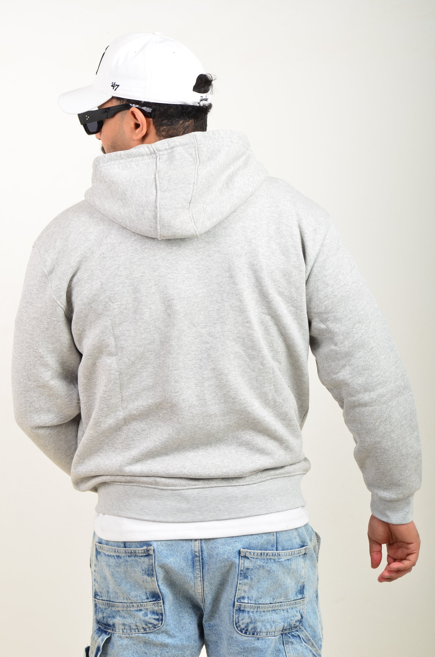 Capuche Zip Simple-gris