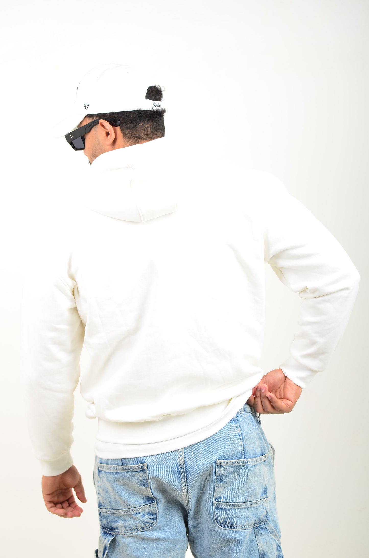 Capuche Zip Simple-Blanc