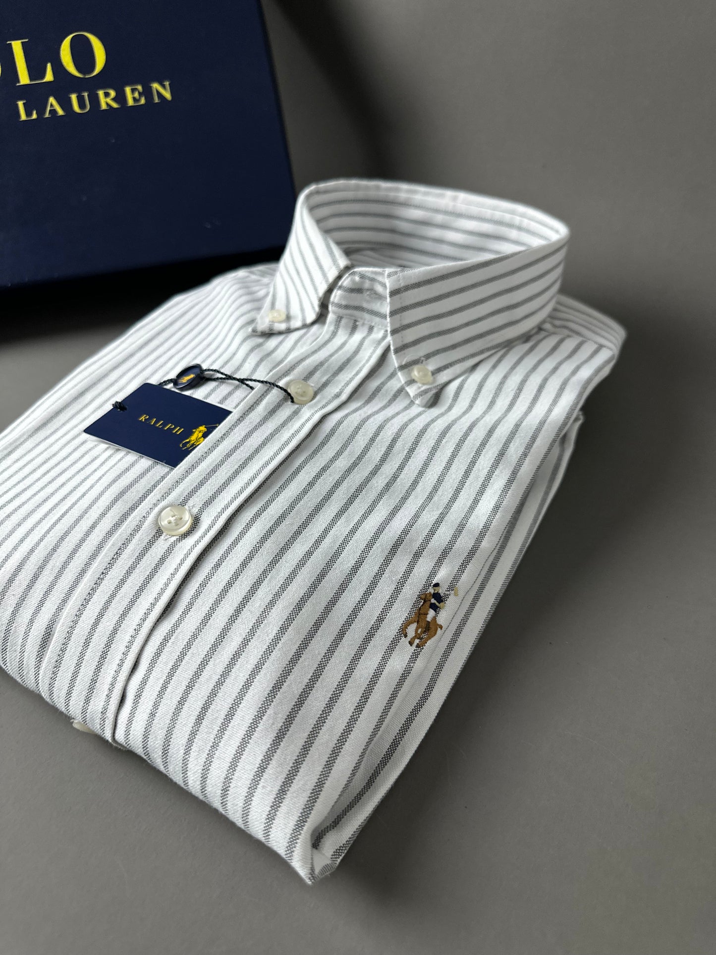 Chemise Oxford R.Lauren à Rayures – Élégance Inégalée