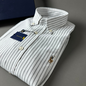 Chemise Oxford R.Lauren à Rayures – Élégance Inégalée