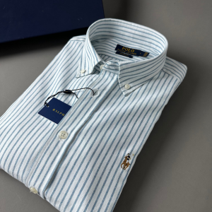 Chemise Oxford R.Lauren à Rayures – Élégance Inégalée