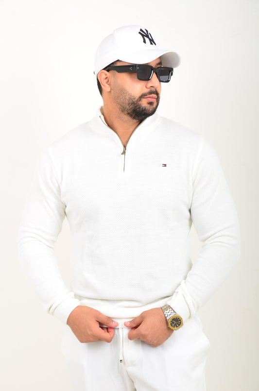 TRICOT TH DEMI ZIP TORSADÉ