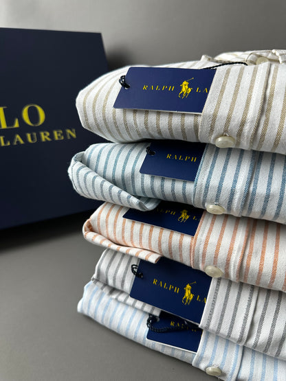 Chemise Oxford R.Lauren à Rayures – Élégance Inégalée