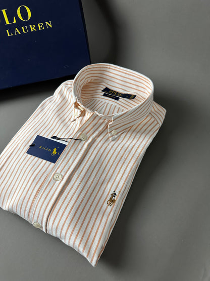 Chemise Oxford R.Lauren à Rayures – Élégance Inégalée